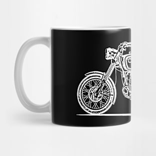 R75 Classic Bike White Sketch Art Mug